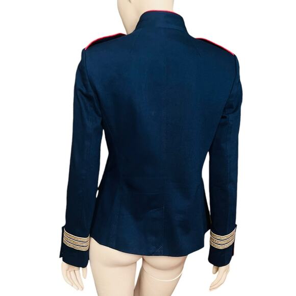 Lauren Ralph Lauren Officer's Jacket Size 6 Slim fit Stand Collar Gold Buttons - Picture 7 of 16